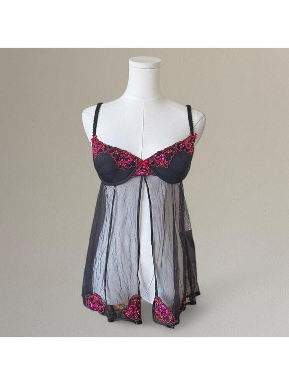 Y2K Victoria's Secret sequin babydoll. From 2003.